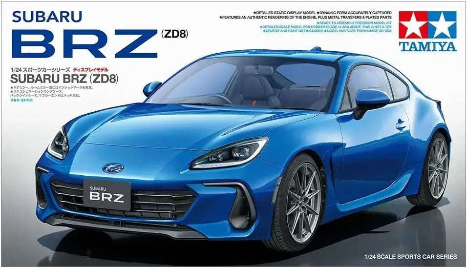 Tamiya Subaru BRZ ZD8 Assembly Plastic Model Kit 1/24 Scale Car