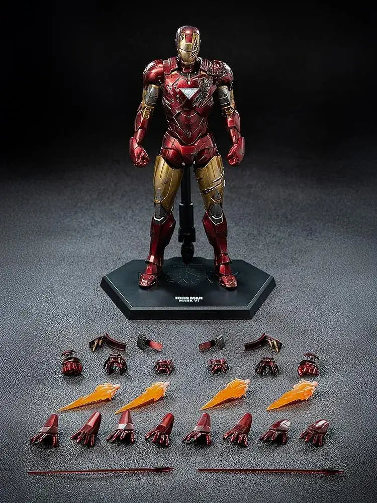 threezero Iron Man Mark 6 Battle-Scarred DLX Figure & Accessories