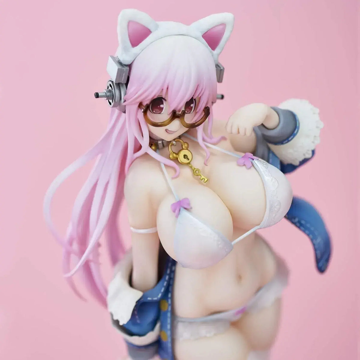 Union Creative Super Sonico White Cat PVC ABS Figure 270mm