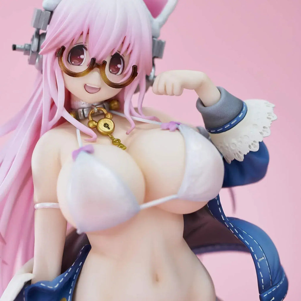 Union Creative Super Sonico White Cat PVC ABS Figure 270mm