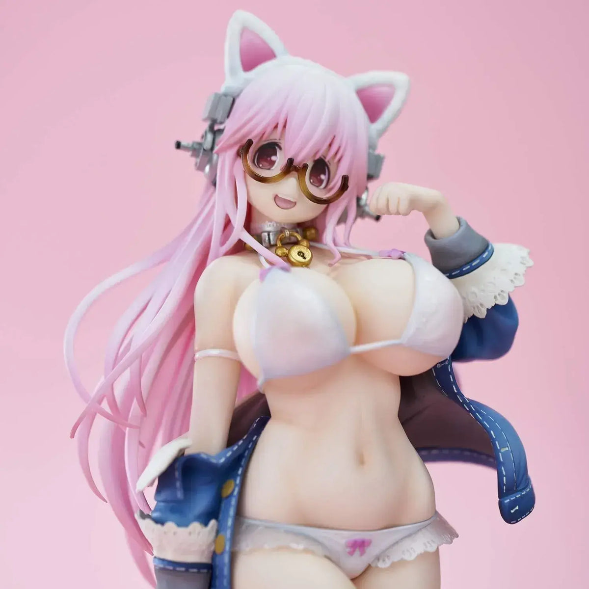 Union Creative Super Sonico White Cat PVC ABS Figure 270mm