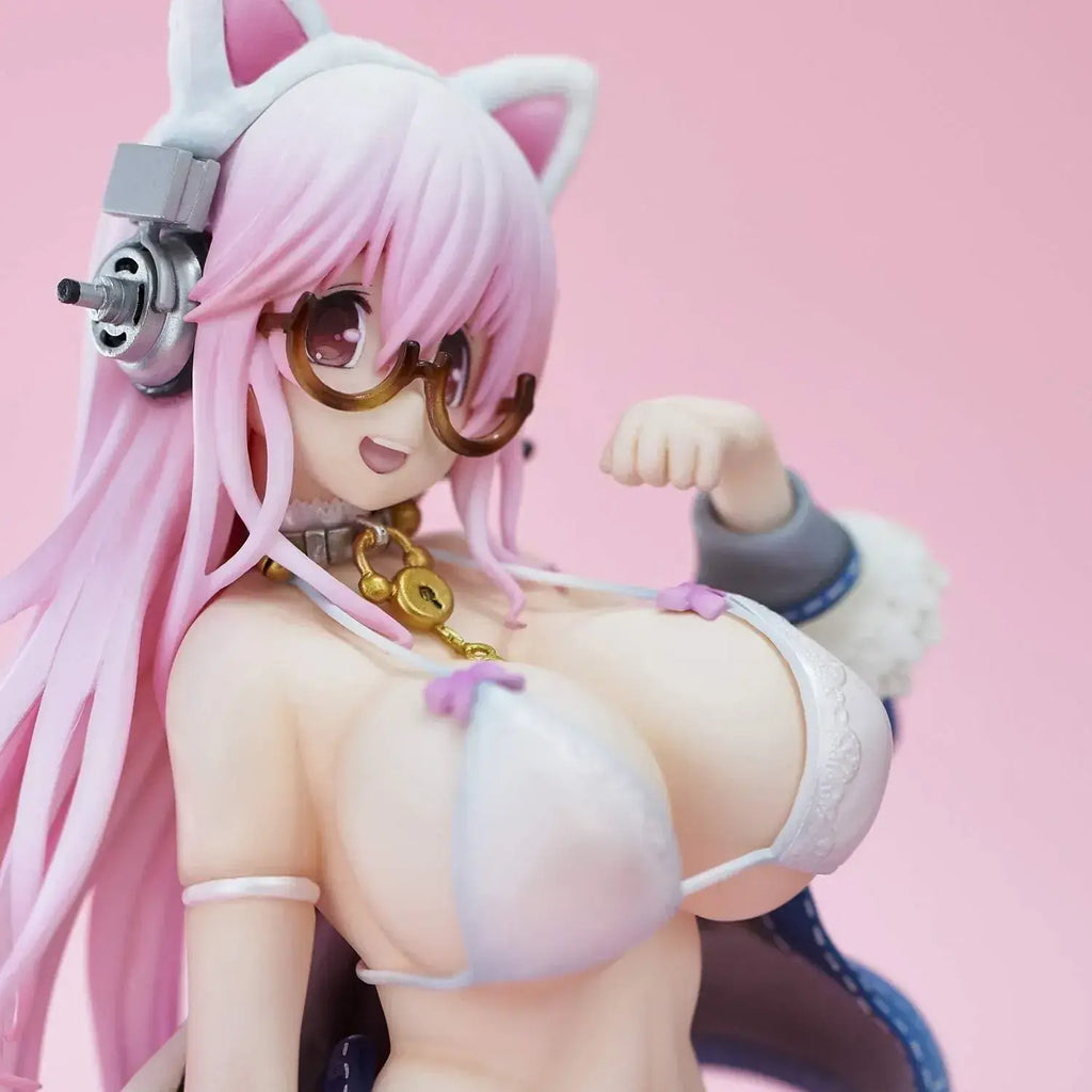 Union Creative Super Sonico White Cat PVC ABS Figure 270mm