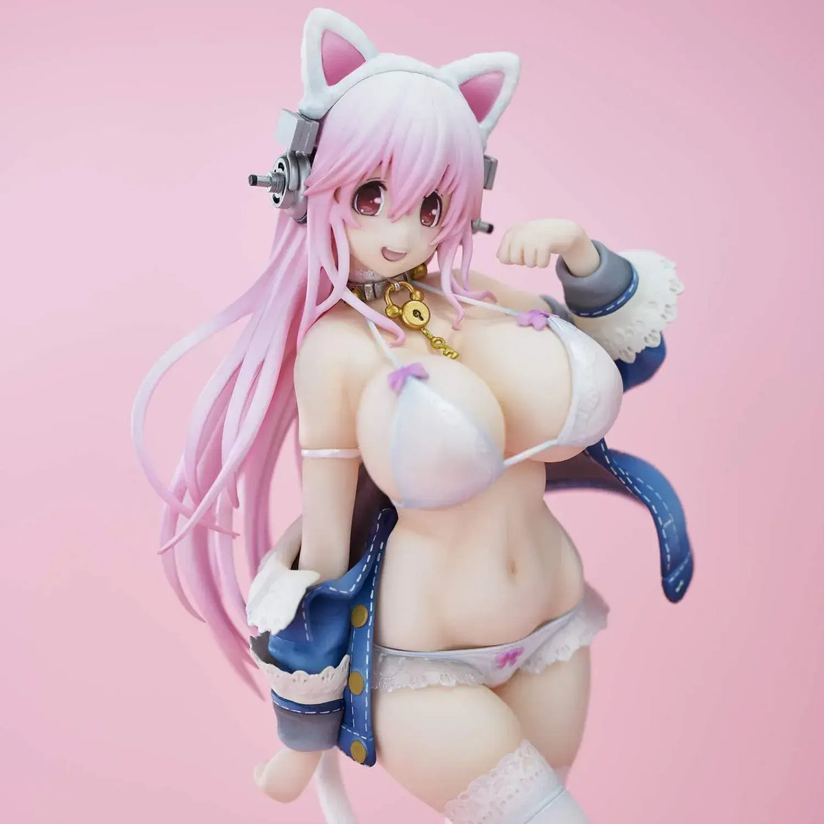 Union Creative Super Sonico White Cat PVC ABS Figure 270mm
