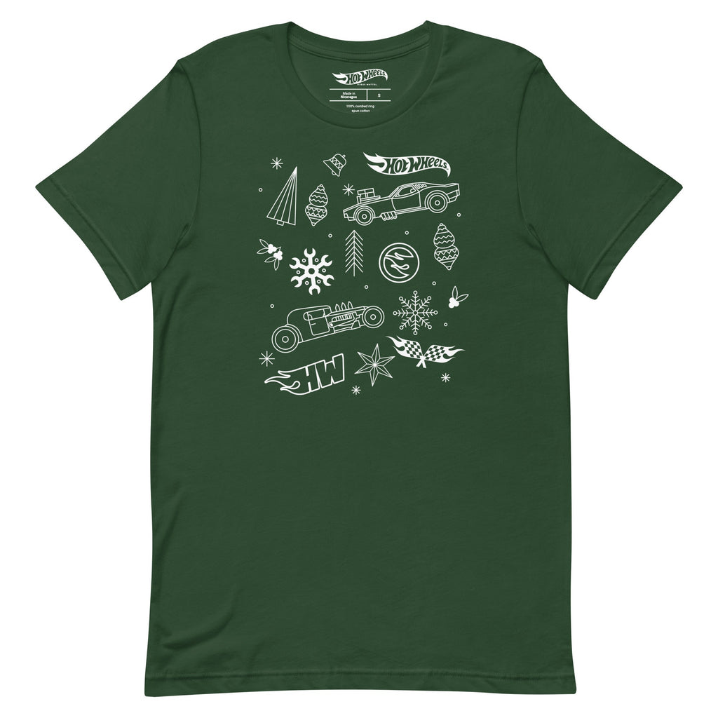 Hot Wheels Holiday Icons Green T-Shirt