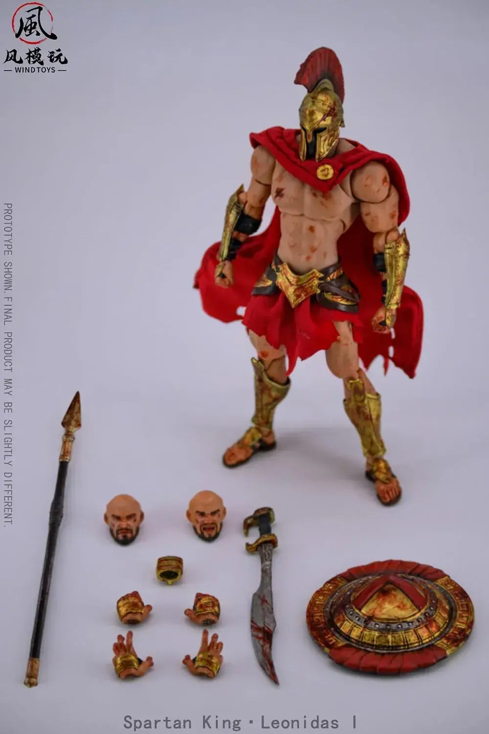 Wind Toys Leonidas I Damaged Version 1:12 Scale PVC/ABS Figure