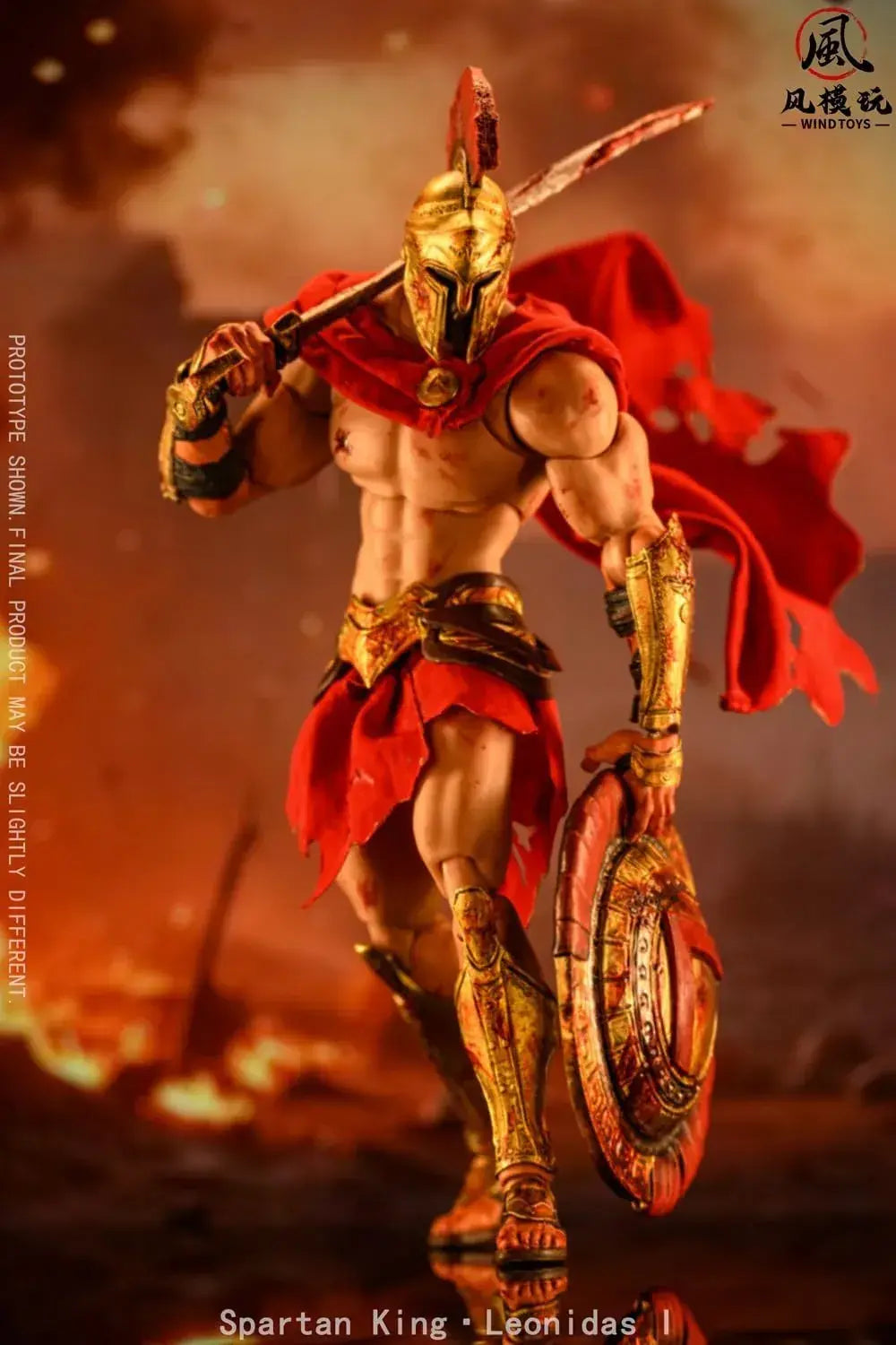 Wind Toys Leonidas I Damaged Version 1:12 Scale PVC/ABS Figure
