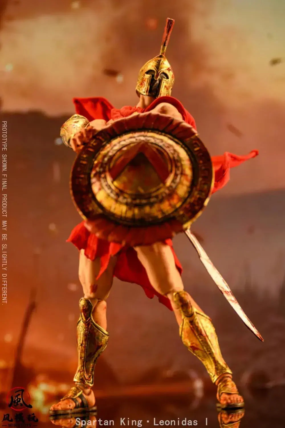 Wind Toys Leonidas I Damaged Version 1:12 Scale PVC/ABS Figure