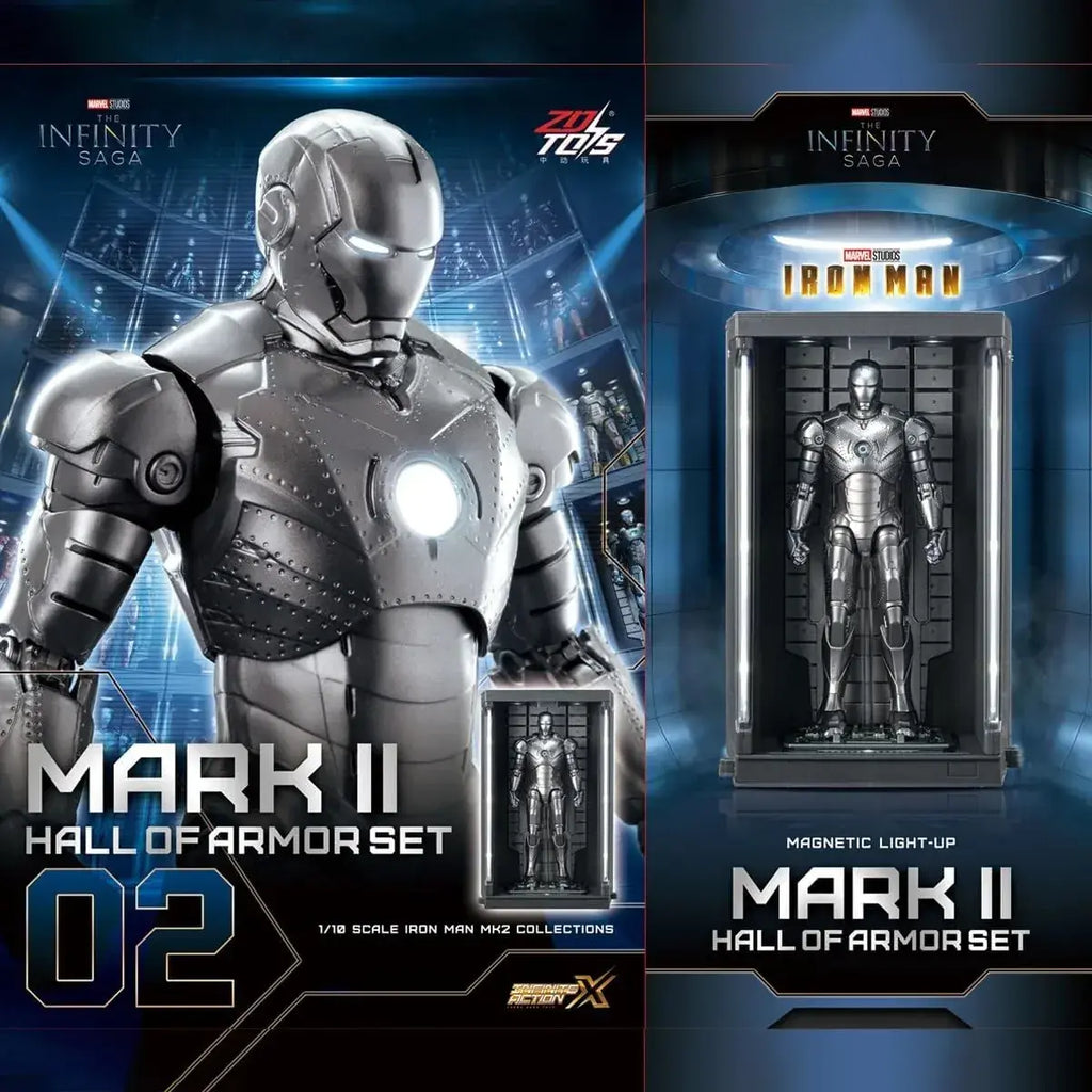 ZD Toys Iron Man MK2 ABS Articulated Figure Hall of Armor 7-inch
