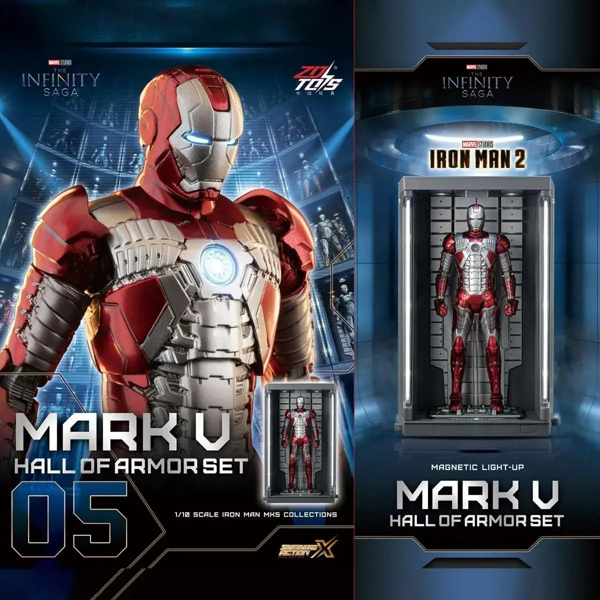 ZD Toys Iron Man MK5 Hall of Armor 7-Inch Painted Action Figure